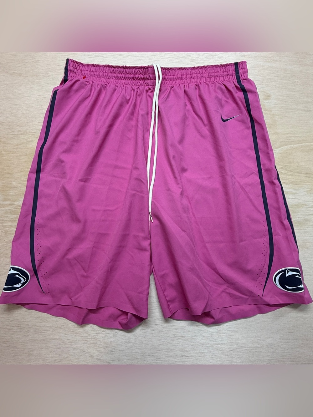 Nike Penn State Basketball Shorts Player Issued Practice Pink Men's Sz 42